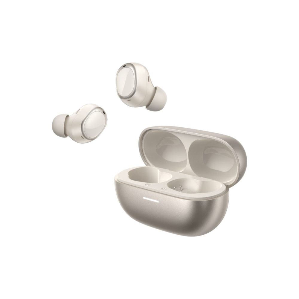 QCY MeloBuds A30 Gold - Adaptive A.I. ANC -60dB - 3 devices switch - IPX5 - 8mic Calls - Stemless