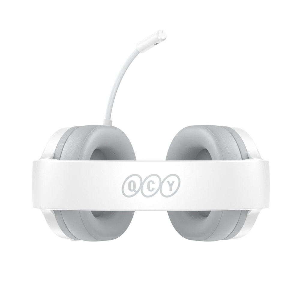 QCY Heroad V200 Wireless Quad White - Bluetooth & WiFi & USB-A & USB-C RGB Gaming Headset PS4/PS5/PC