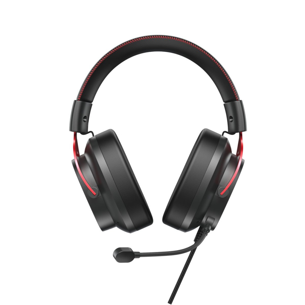 QCY Heroad VT200 Pro 7.1 Red USB PlayStation & PC Gaming Headset 53mm Metal Headband PS4/PS5/PC