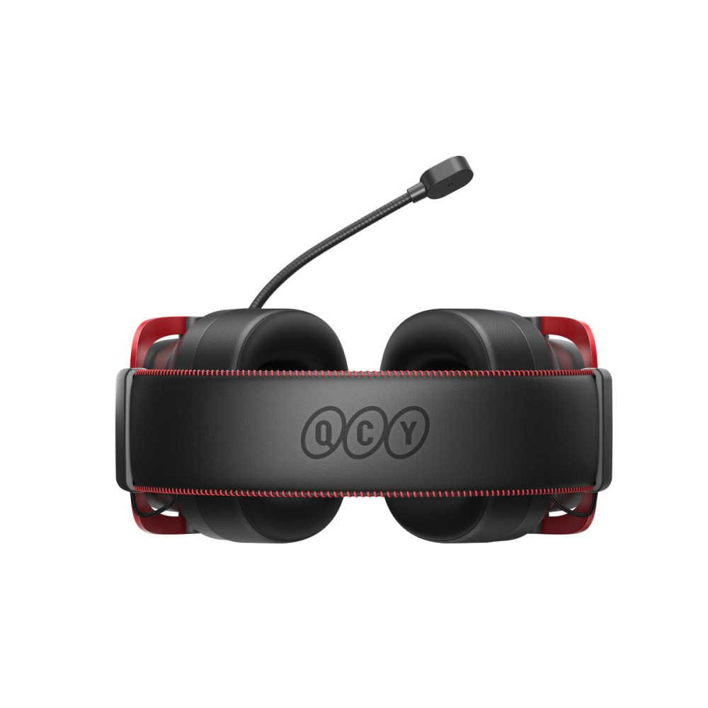 QCY Heroad VT200 Pro Tri-mode Red Wired/Wireless/BT Gaming Headset 53mm Metal Headband PS4/PS5/PC