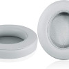Geekria Razer Leatherette Kraken Cushions for Kraken Pro V2 Mercury, 7.1 Mercury Oval Grey/White