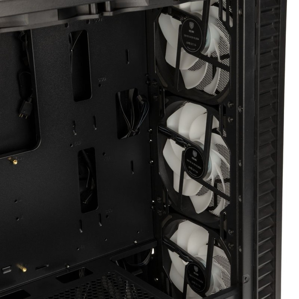 Kolink Observatory HF Plus Mesh ARGB PWM Midi Tower Case Black with 6x ARGB PWM Fans (5x140mm 1x120)