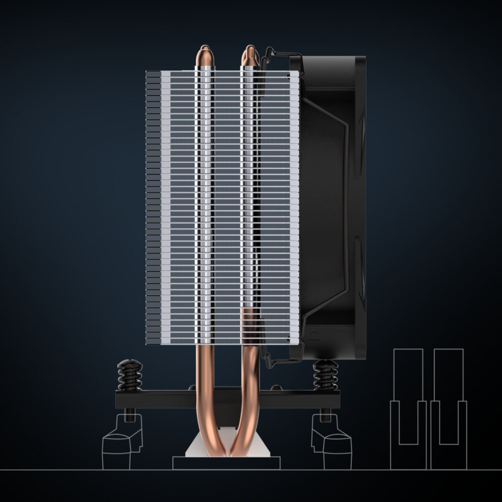 Arctic Freezer 8A CO – CPU Cooler AMD AM5, AM4, Direct touch dual 12cm Pressure Dual Ball Bearing