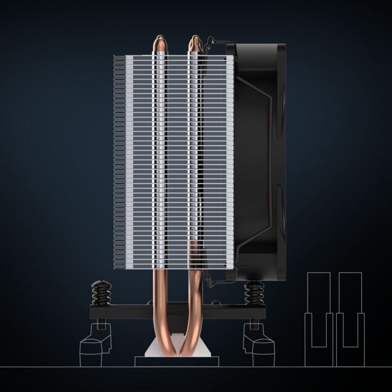 Arctic Freezer 8i CO – CPU Cooler LGA1851 LGA1700 Direct touch dual 12cm Pressure Dual Ball Bearing