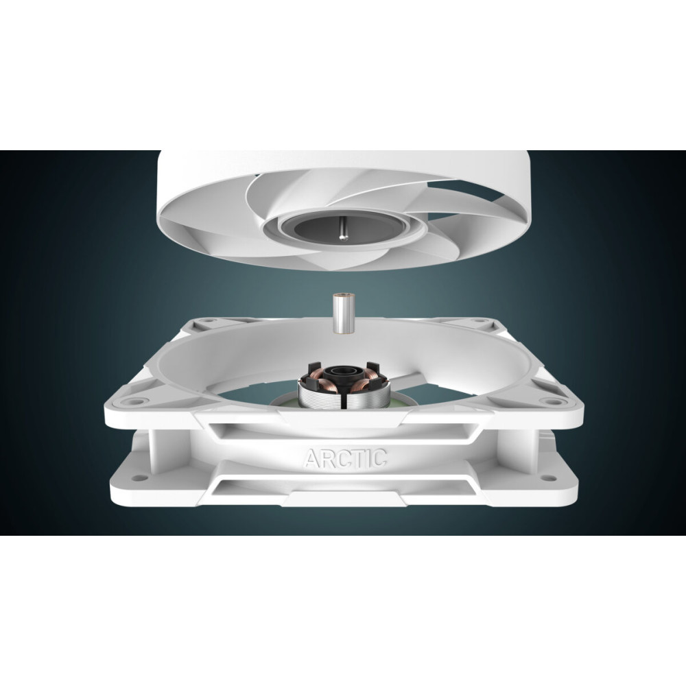 Arctic P12 Pro PST (White) - PWM 120mm Case Fan - fluid dynamic bearing - max 3000 RPM - PWM regulat