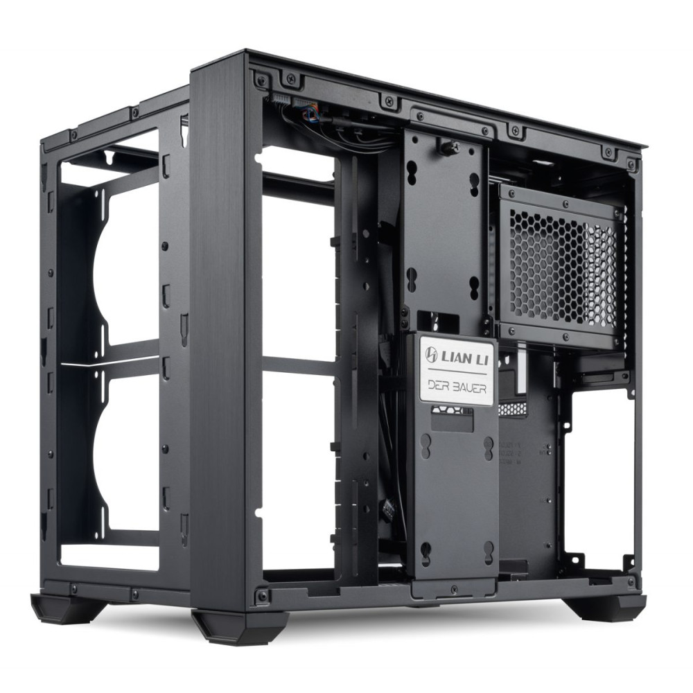 Lian Li O11 AIR MINI Black PC Case ATX / M-ATX with 3 standard Fans (front 120mmx2, rear 120mmx1) Me