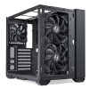Lian Li O11 AIR MINI Black PC Case ATX / M-ATX with 3 standard Fans (front 120mmx2, rear 120mmx1) Me