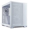 Lian Li O11 AIR MINI White PC Case ATX / M-ATX with 3 standard Fans (front 120mmx2, rear 120mmx1) Me