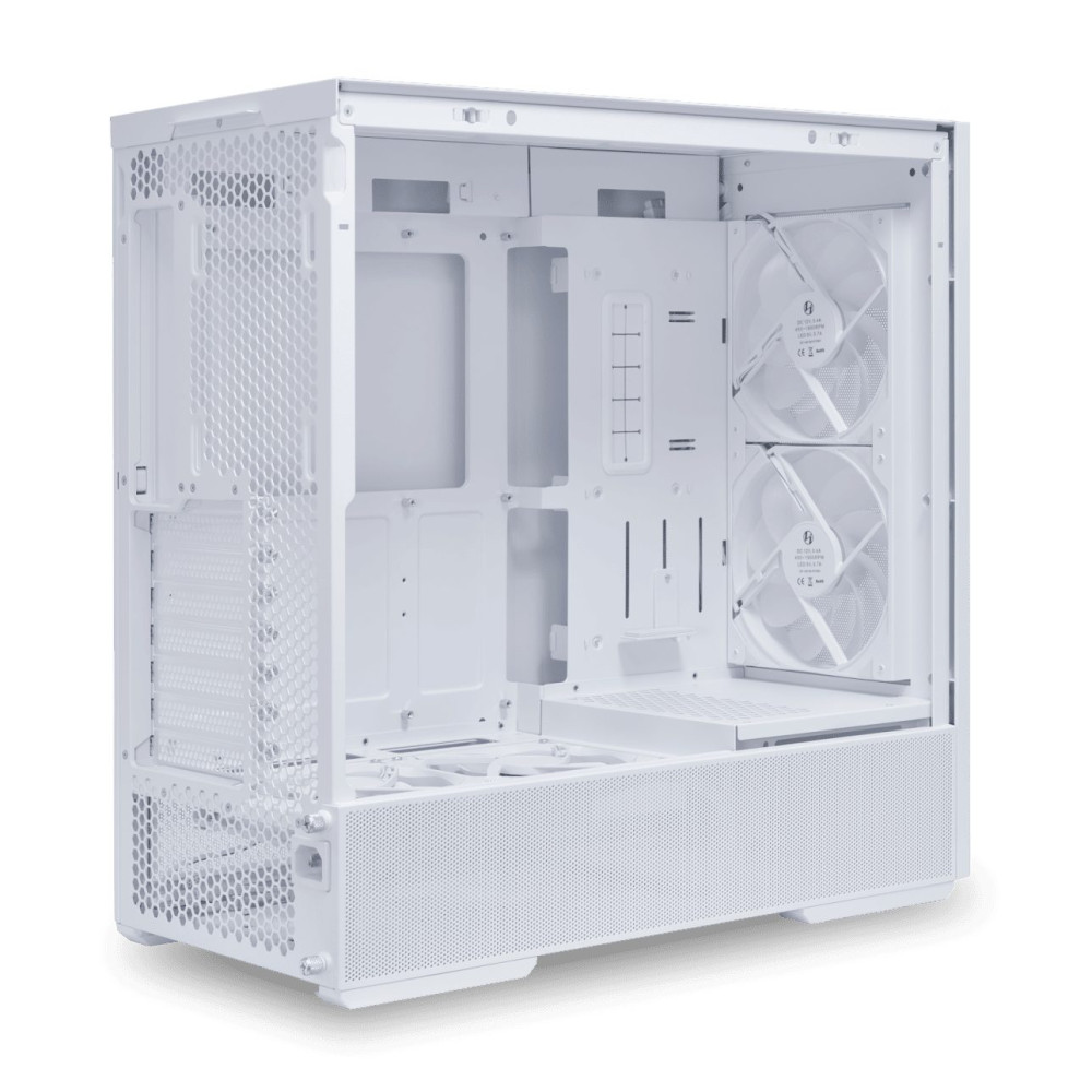 Lian Li LANCOOL 207 White - ATX PC Case (4 FANS) 2 x front 140 ARGB PWM & 2  bottom 120 PWM reverse