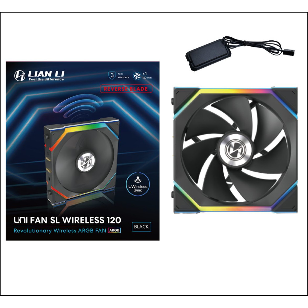 Lian Li UNIFAN SL Wireless 120-1PCS Reverse Black - Case Fan