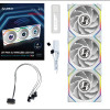 Lian Li UNIFAN SL Wireless LCD 120 -3PCS Reverse White (Triple pack include Controller) - Case Fan