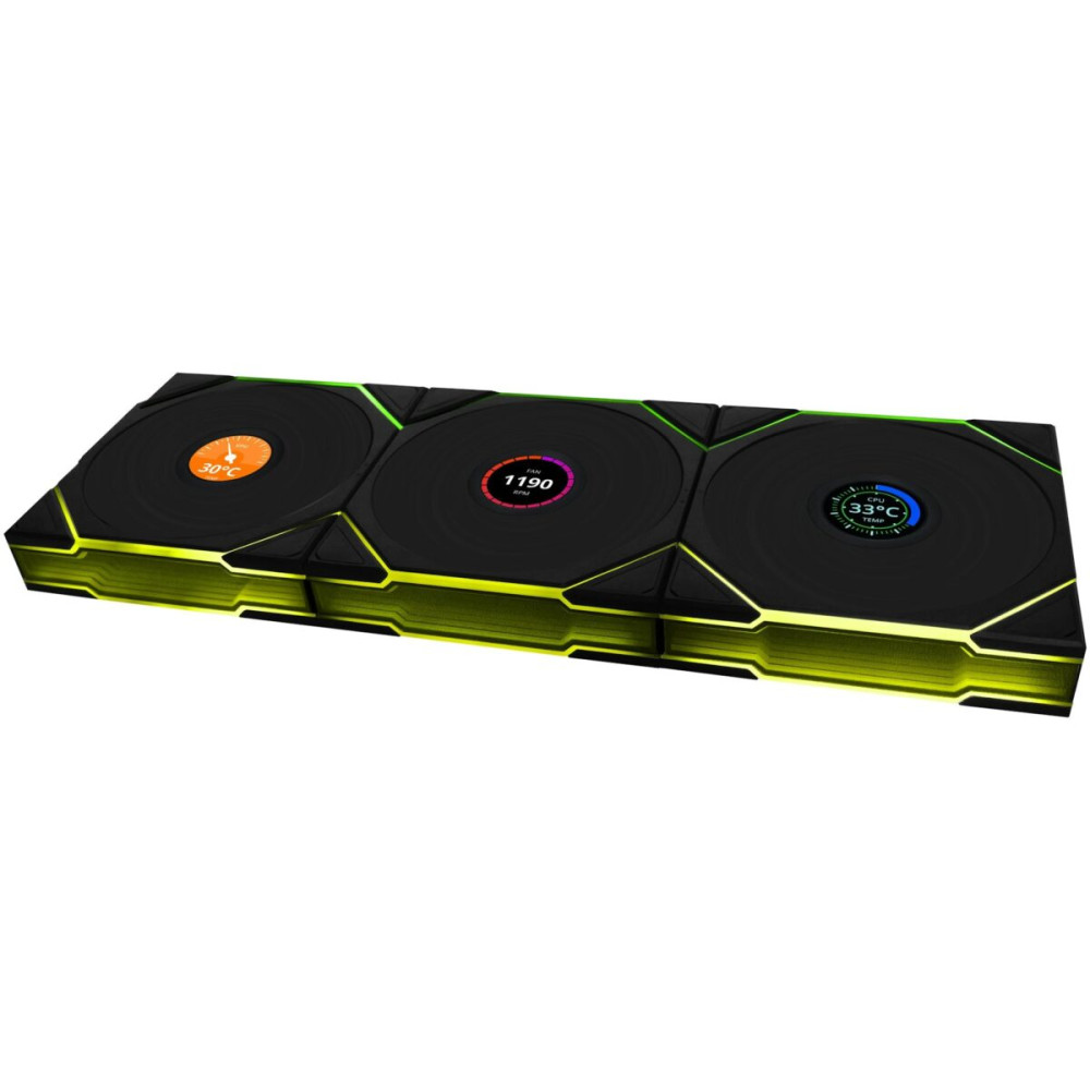 Lian Li UNI FAN TL-LCD Wireless 120 Black (3pcs & controller) Case Fan