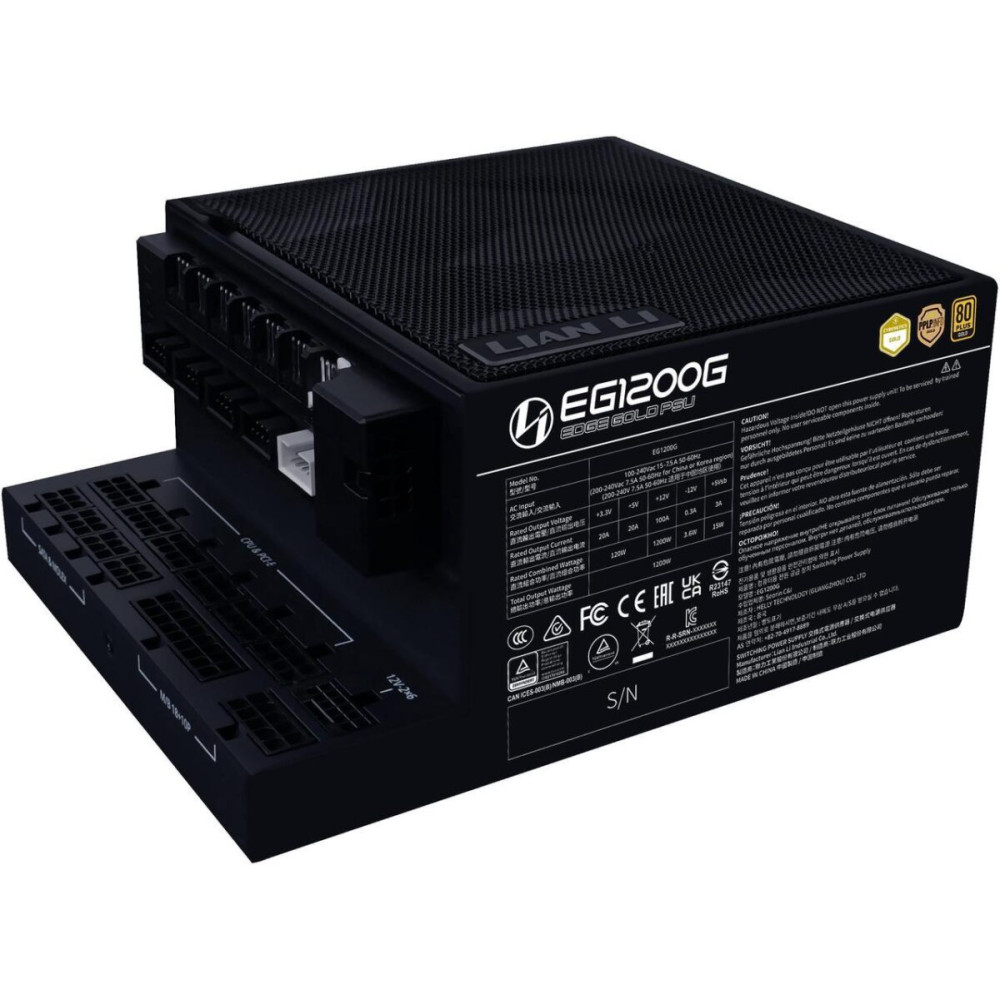 Lian Li Edge 1200W Black 80+ Gold (with USB HUB), Fully Modular ATX PSU