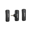 BOYA BY-WM3T-M2  2,4GHz Mobile wireless mic For Camera 3.5Jack (2 transmitters, two person vlog)