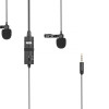 BOYA BY-M1DM wired mic Dual Lavalier Microphone