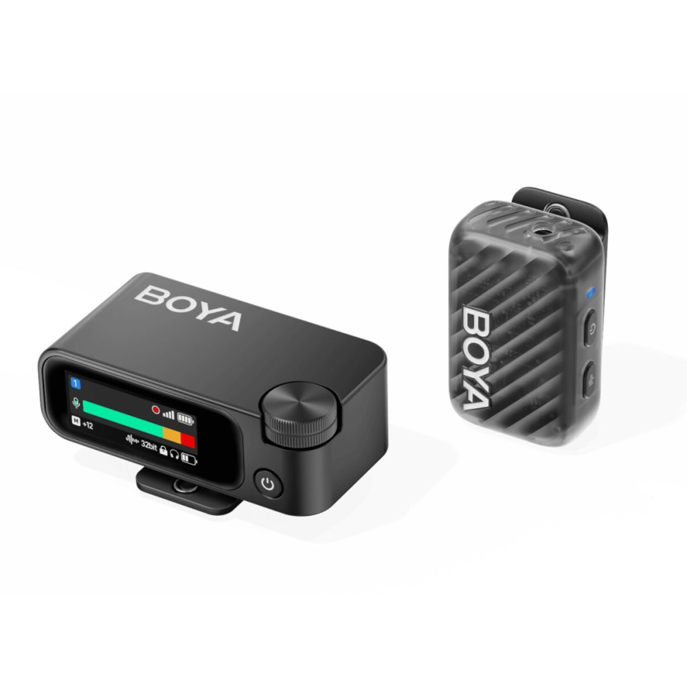 BOYAMIC 2-01 Wireless HD 2xLavalier Microphone USB-C &Camera 2x RXs 32bit Float Onboard Rec 300m 15h