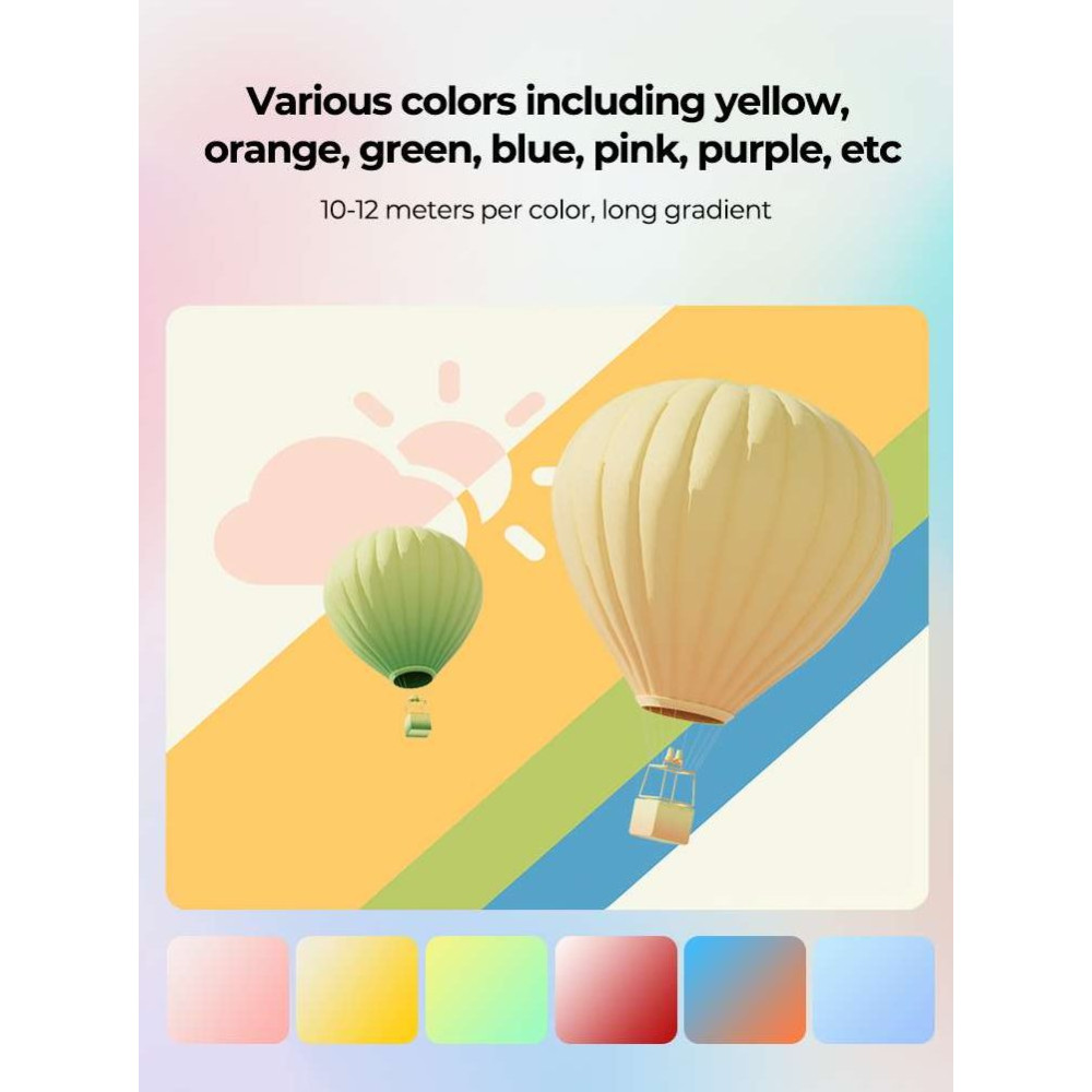 CREALITY CR-PLA Silk Rainbow, 3D Printer Filament Glossy, 1 kg Spool,1.75 mm (3301120003)
