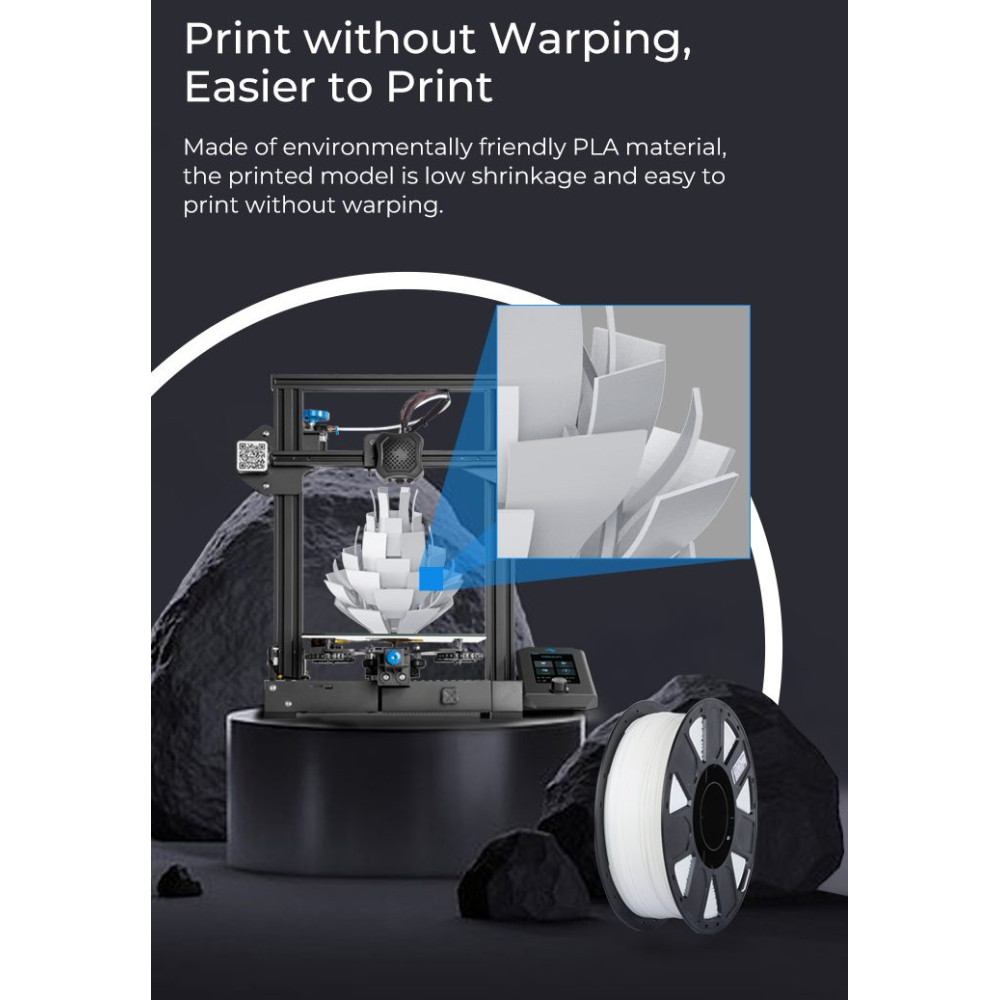 CREALITY EN-PLA Red Ender 3D Printer Filament  1 kg Spool,1.75 (3301010124)