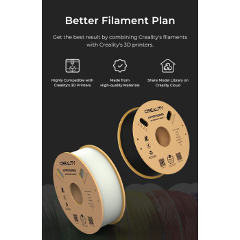 Creality Hyper PLA Black 3D Printer Filament, High Speed, 1 kg Spool1.75