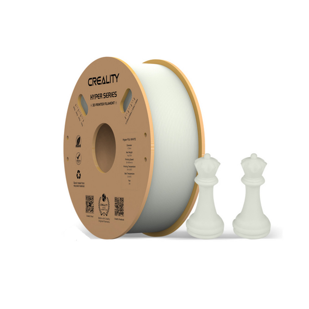 Creality Hyper PLA white 3D Printer Filament, High Speed, 1 kg Spool1.75