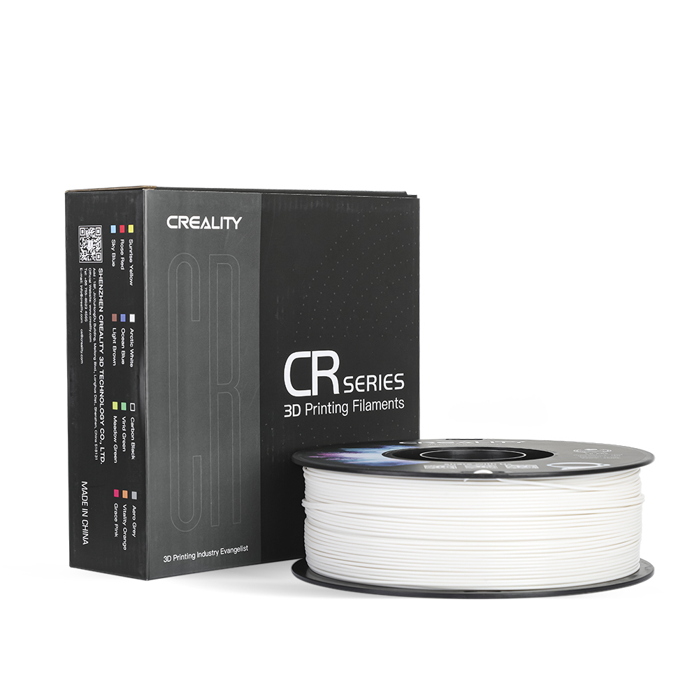 Creality CR-ABS White 3D Printer Filament, Large Object Stability, Tensile Str. 43MPA, 1 kg Spool1.7
