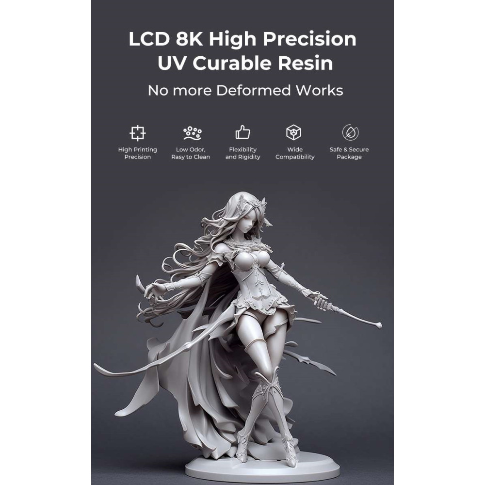 Creality LCD 8K High Precision UV Curable Resin - Grey (3302190003 gray)