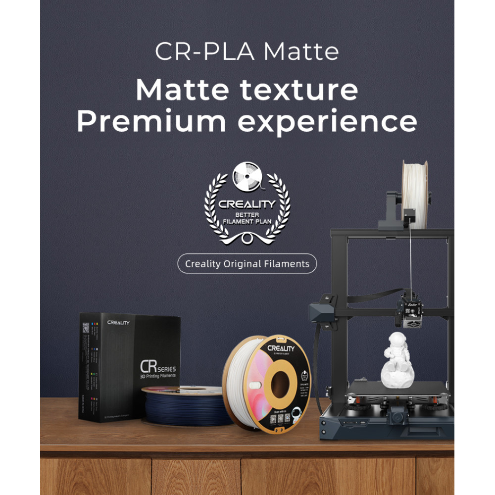 CREALITY CR-PLA Matte Strawberry Red, 3D Printer Filament 1 kg Spool,1.75mm (3301010300)
