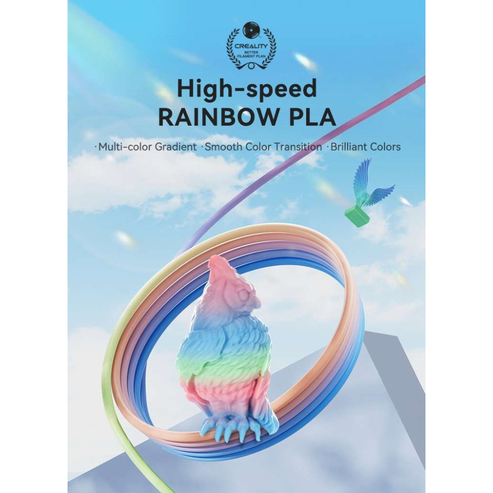 Creality Hyper PLA  Rainbow Spring Lake - Fast Printing Filament with CFS tag 1kg 1.75