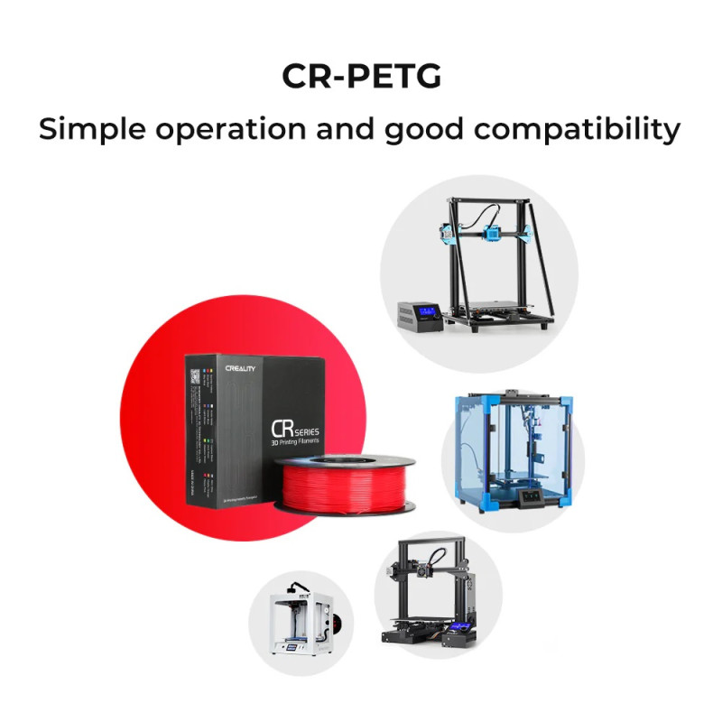 Creality CR-PETG Value Pack 4kg - 4x Black 3D Printer Filament