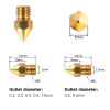 CREALITY MK8 Nozzles Kit 24 pcs 0.2mm χ2, 0.3mm χ2, 0.4mm χ12, 0.5mm χ2, 0.6mm χ2, 0.8mm χ2 1.0mm χ2