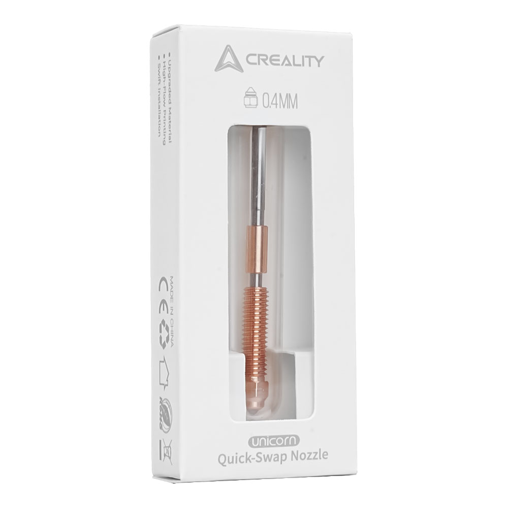 CREALITY Unicorn Nozzle quick-swap 0.4mm 1pc chrome zirconium copper K1,K1 Max,K1C,Ender-3 V3,-3V3P