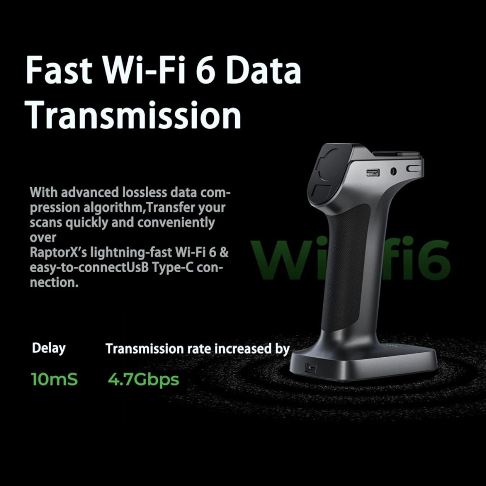 Creality RaptorX 3D Scanner - wireless Hybrid Blue Laser & NIR 3D - 34+7 Lines - 0,02mm for 5-4000mm