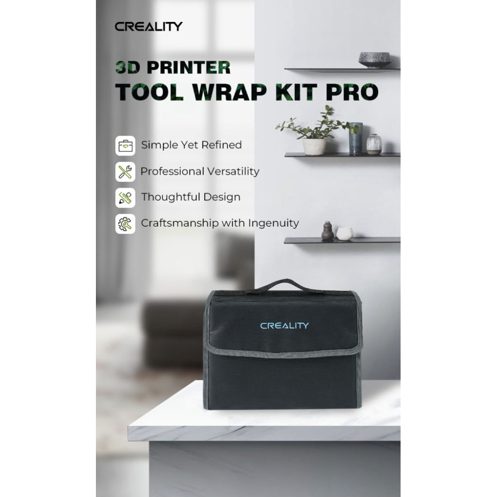 Creality 3D Printer Tool Wrap Kit Pro - 34 pieces of bits for screwdrivers and post-processing tools