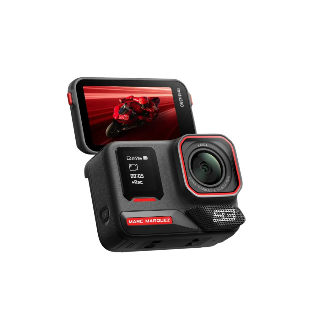 Insta360 Ace Pro 2 Marc Marquez 93 - Dual Battery, 128GB MicroSD, Motorcycle Helmet Mount, Adhesive