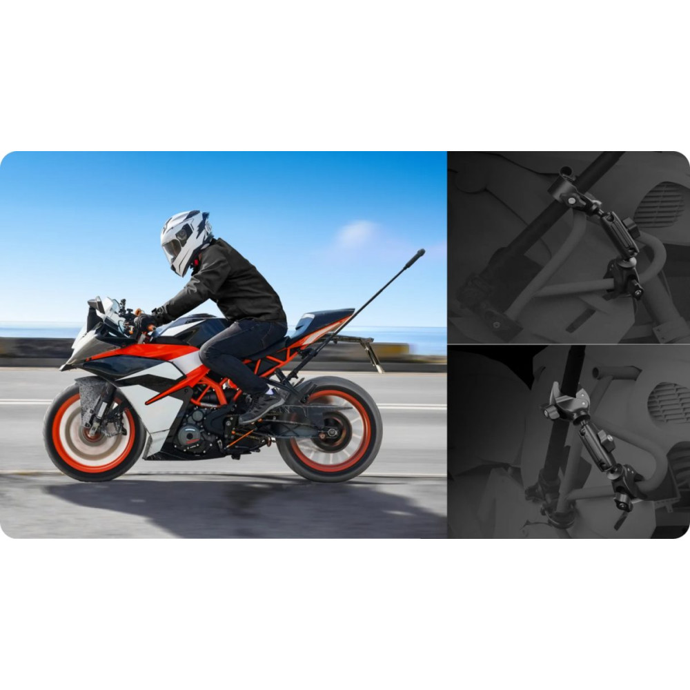 Insta360 Motorcycle Selfie Stick - Support Clamp Universal for all Action Cameras
