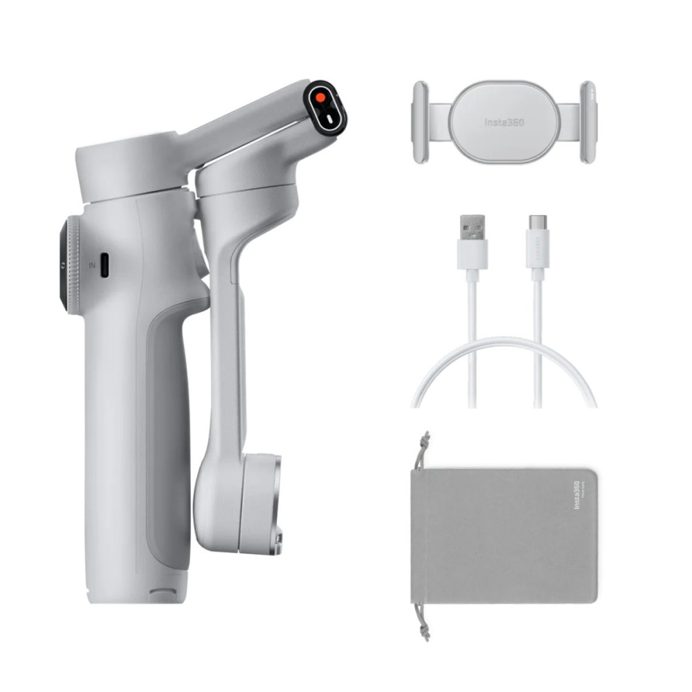 Insta360 Flow 2 Standard Bundle Gray - A.I. Powered Gimbal Stabilzer for Smartphone USB-C