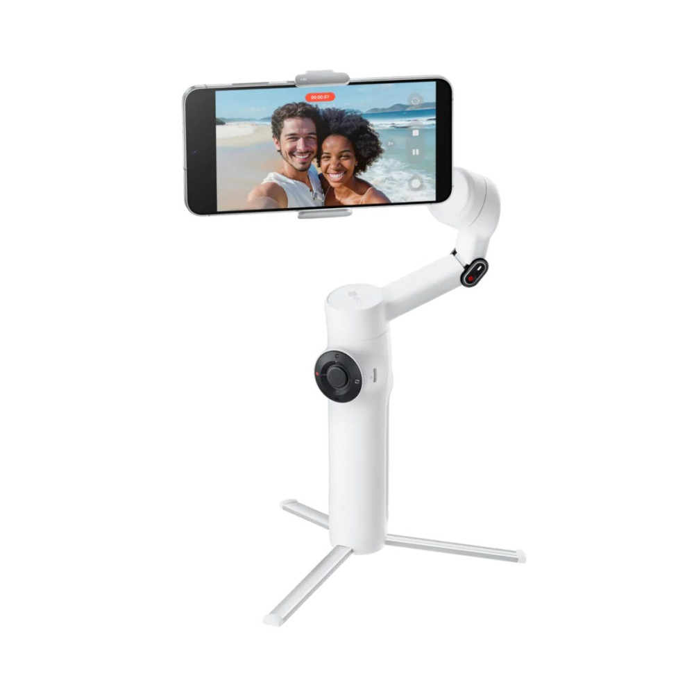 Insta360 Flow 2 AI Tracker Bundle White - A.I. Powered Gimbal Stabilzer for Smartphone