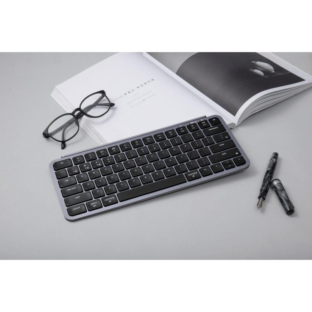Keychron B1 Pro (B1P-K1) Ultraslim Mini Wireless BT Keyboard ZMK Online customize Gray 75% US Lay