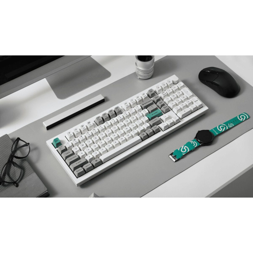 Keychron Q5 Max (Q5M-P1) QMK/VIA Wireless Custom Mechanical White Keyboard-Red Switch 96% US Layout