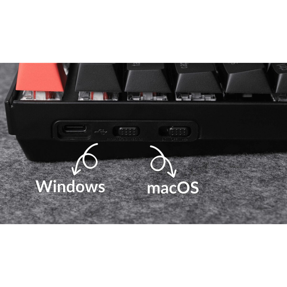 Keychron K8 V2 (K8X-J1) QMK Wireless Mechanical Keyboard Red Switch HotSwap RGB 80% US Lay Aluminum