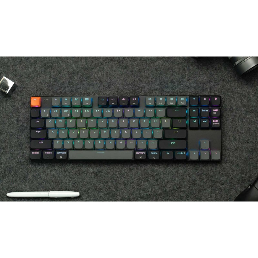 Keychron K1 V6 (K1X-B1) QMK Wireless Mechanical Keyboard Red Switch RGB 80% US Layout