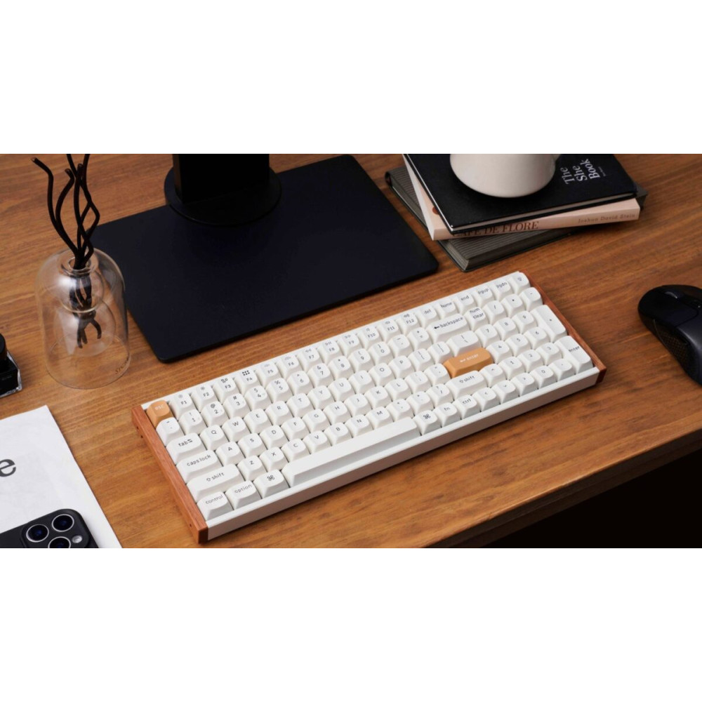 Keychron K4 HE (K4H-Q1) Special Wood Edition White Wireless Magnetic Hall Effect RGB Keyboard 96% US