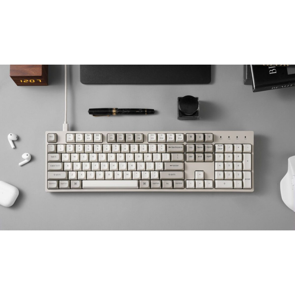 Keychron C2 Pro (C2PX-M1) QMK/VIA Mechanical Red Switch - 8K Polling Rate Hot Swap.100% US Retro RGB