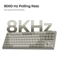 Keychron C1 Pro (C1PX-M1) QMK/VIA Mechanical Red Switch - 8K Polling Rate Hot Swap.80% US Retro RGB
