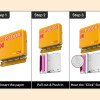 Kodak Mini 3 Retro 4PASS Smartphone Photo Printer Portable (7.6 x 7.6 cm) + 8 Sheets, Yellow