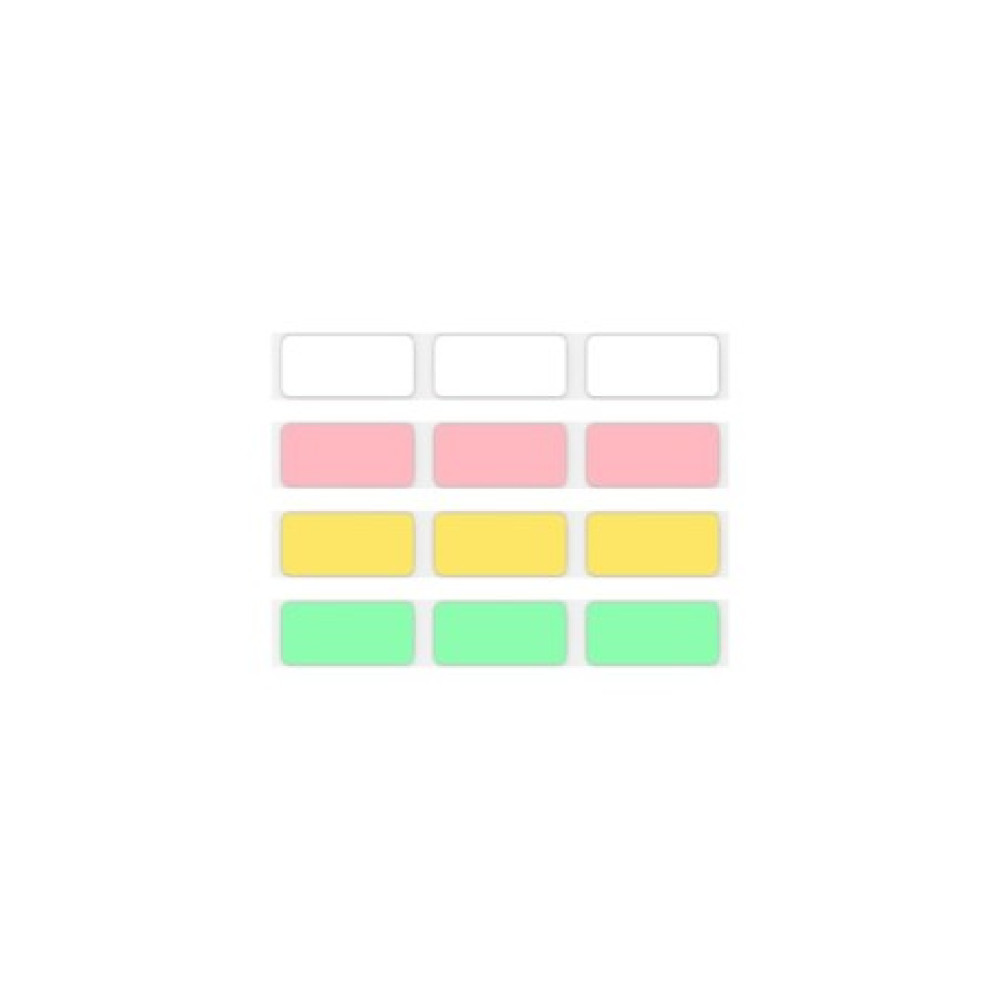 Kodak Label ERA M50 Sticker Label 12 Rolls Set (White 9Rolls, Pink/Green/Yellow 1 Roll Each)