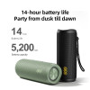 QCY SP7 Black -  Portable Bluetooth Speaker w Stereo Sound 40W, Mic for Calls, RGB Light Show