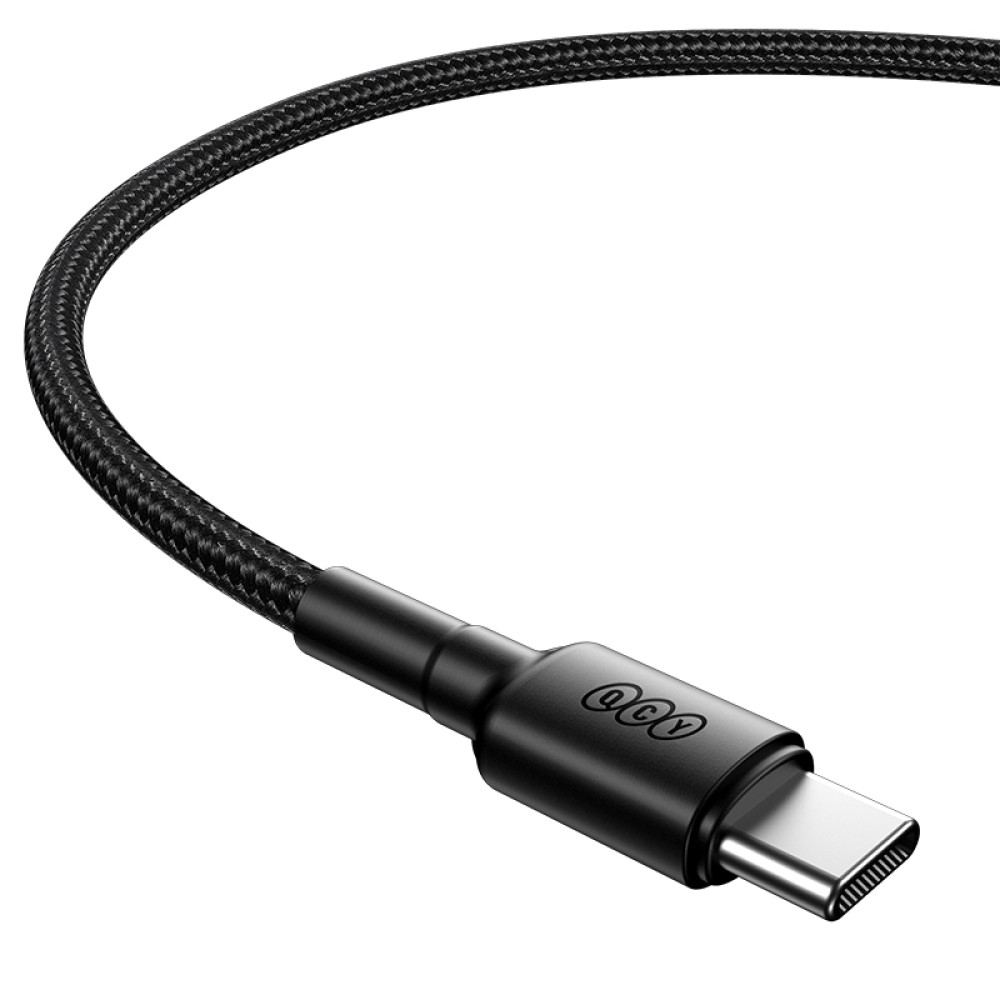 QCY USB-A to Type-C braided wire Cable Fast Charging & Data, 60W TPE+ high densidy 1,2m