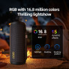 QCY SP7 Green -  Portable Bluetooth Speaker w Stereo Sound 40W, Mic for Calls, RGB Light Show