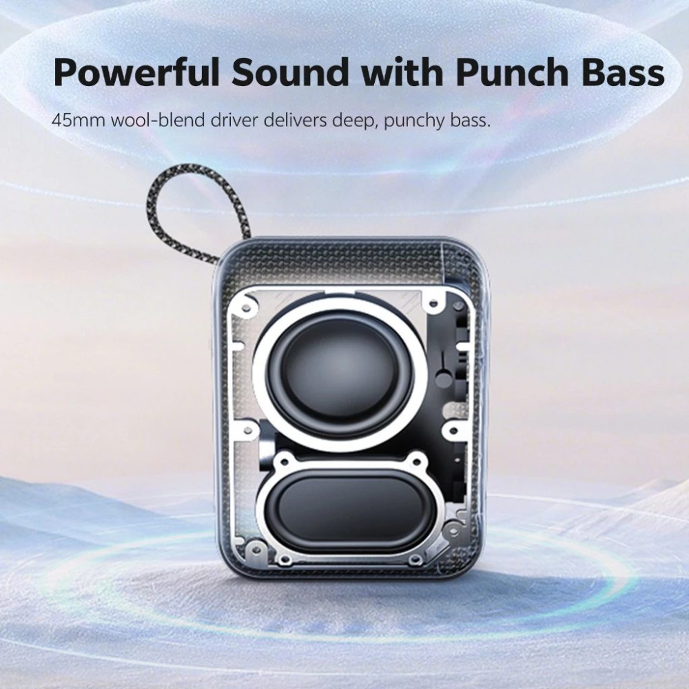 QCY SP2 Green Brown - Pocket Size IP67 RGB BT Speaker Deep Punch Bass TWS Stereo Subwoofer 17h